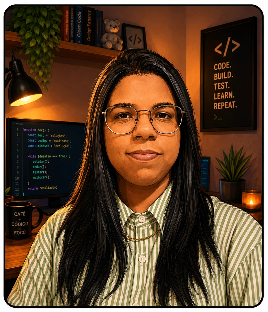Foto de apresentação da Malu.dev